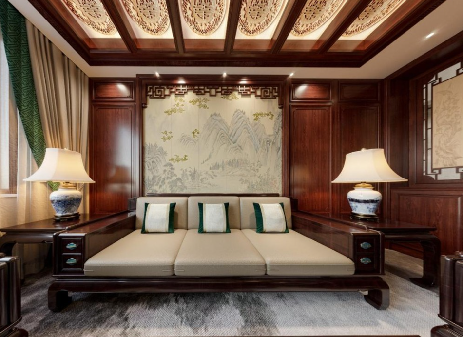 图片[1]-中式家居 东方美学 传统元素与现代设计融合